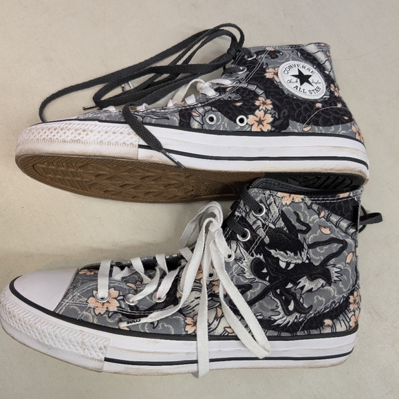 Converse Chuck Taylor Pro - Chinese Dragon and pink flowers - Picture 6 of 7